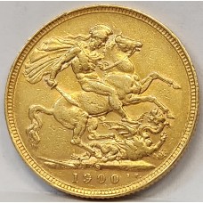 AUSTRALIA 1900 . ONE 1 SOVEREIGN . SYDNEY . GOLD